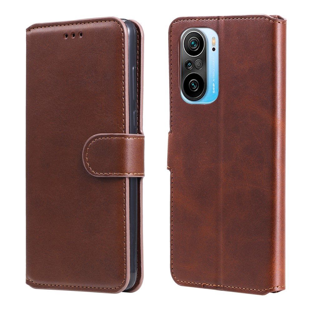  Xiaomi Mi 11i - Läder Fodral Solid - Brun