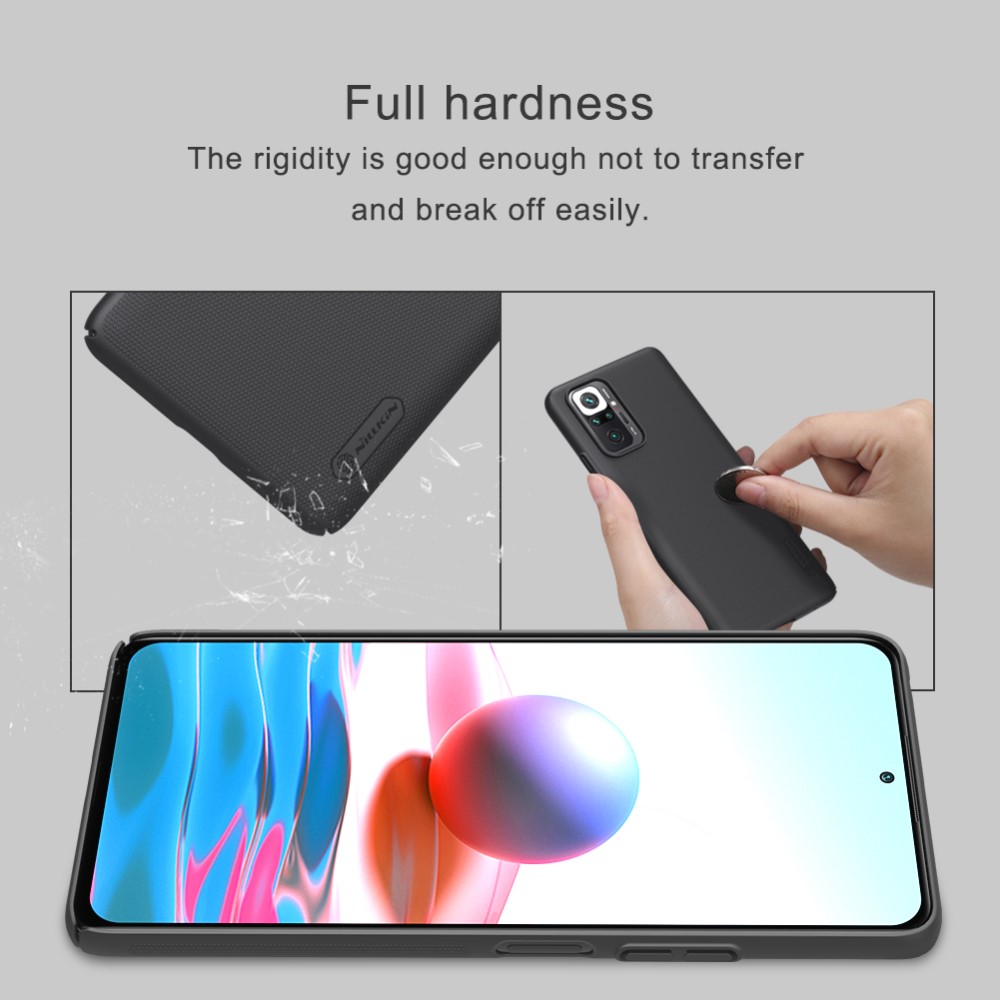 NILLKIN Xiaomi Redmi Note 10 Pro - NILLKIN Shield Frostat Skal - Svart