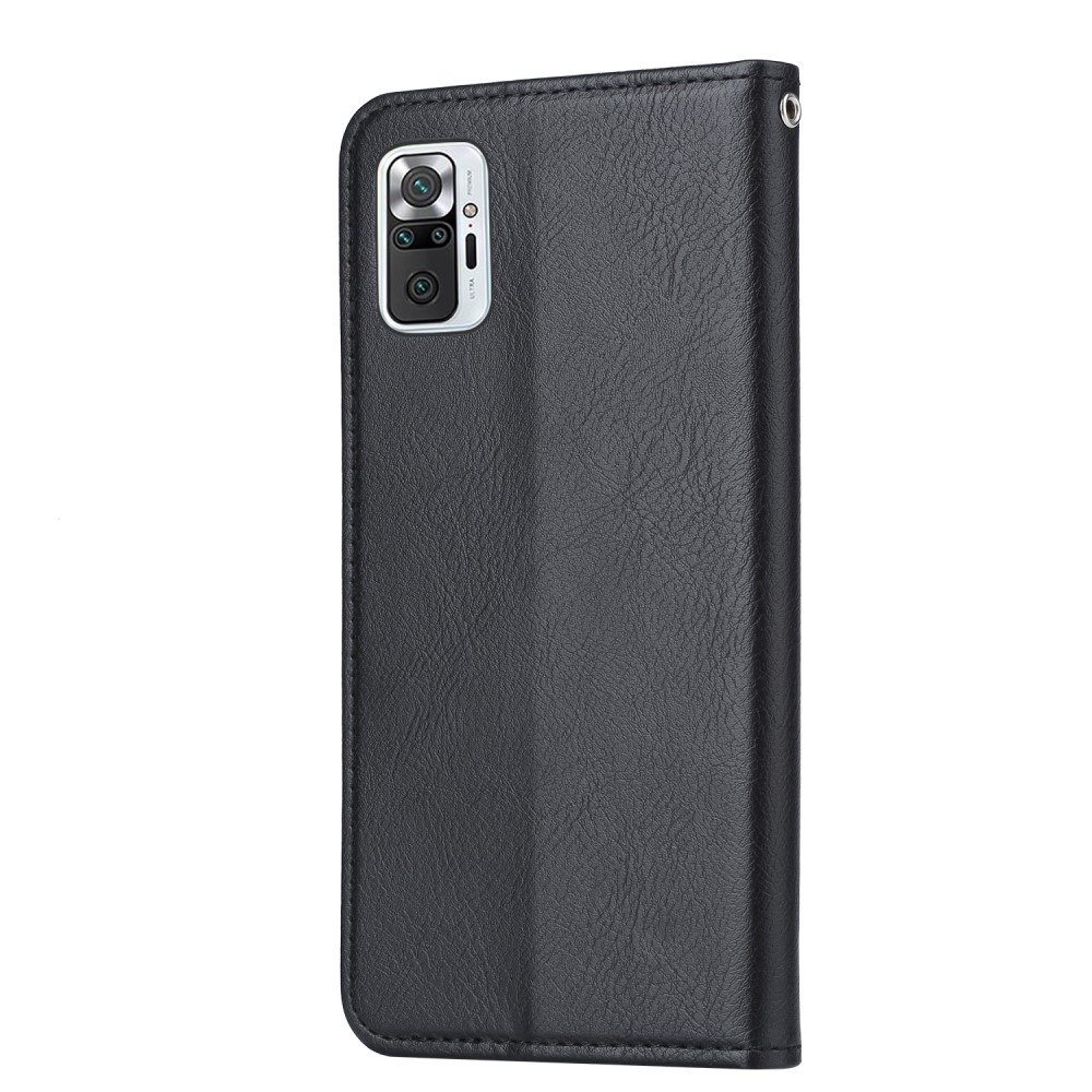  Xiaomi Redmi Note 10 Pro - Läder Flip Fodral - Svart