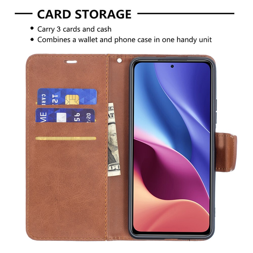  Xiaomi Mi 11i - Solid Shark Läder Fodral - Brun
