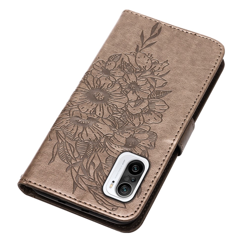 Xiaomi Mi 11i - Butterfly Läder Fodral - Grå