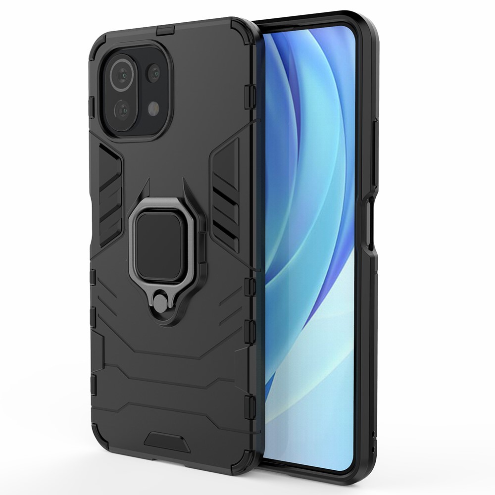  Xiaomi Mi 11 Lite - Hybrid Ring Skal - Svart