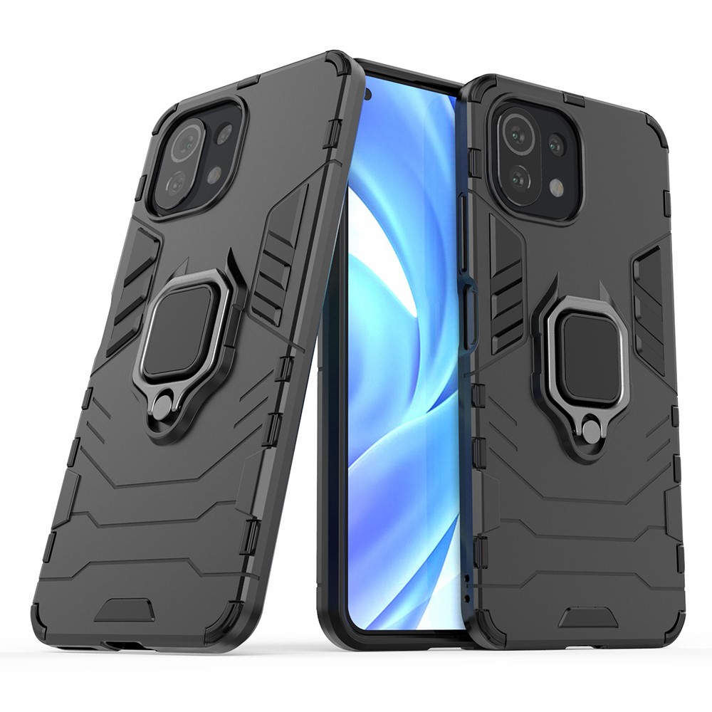  Xiaomi Mi 11 Lite - Hybrid Ring Skal - Svart