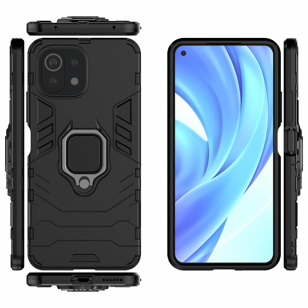  Xiaomi Mi 11 Lite - Hybrid Ring Skal - Svart
