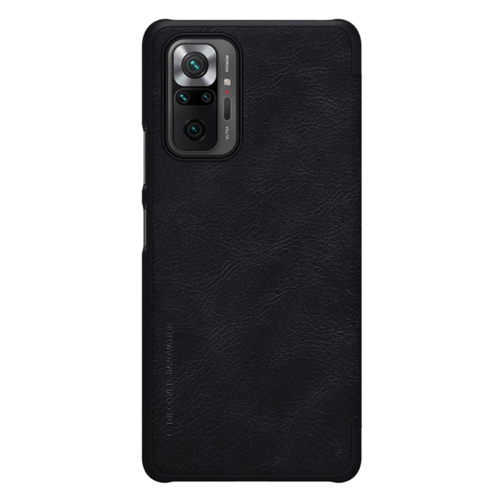NILLKIN Xiaomi Redmi Note 10 Pro - NILLKIN Qin Läder Fodral - Svart
