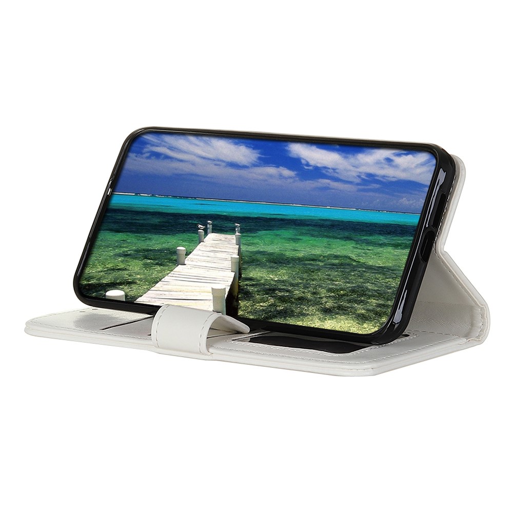  Realme C21 - Crazy Horse Läder Fodral - Vit