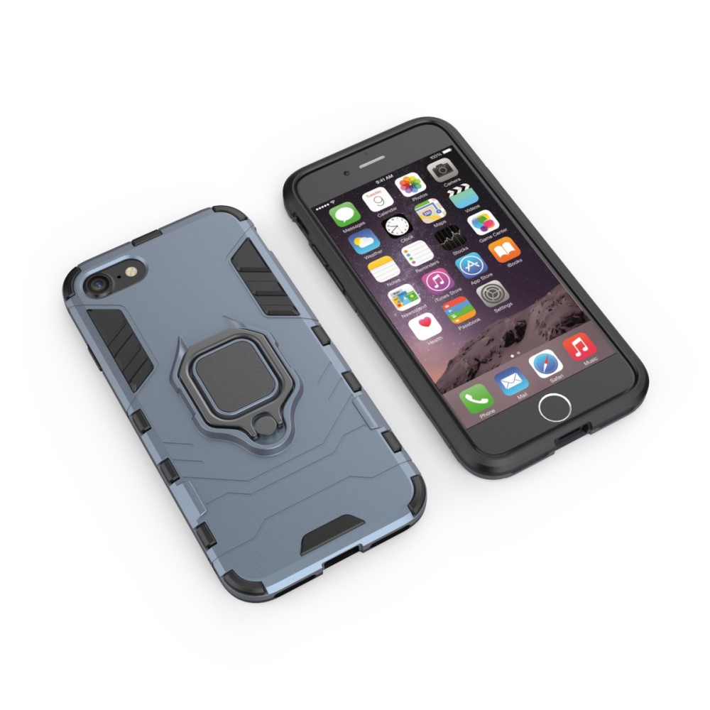  iPhone 7/8/SE (2020/2022) - Hybrid Ring Skal - Navy Blue