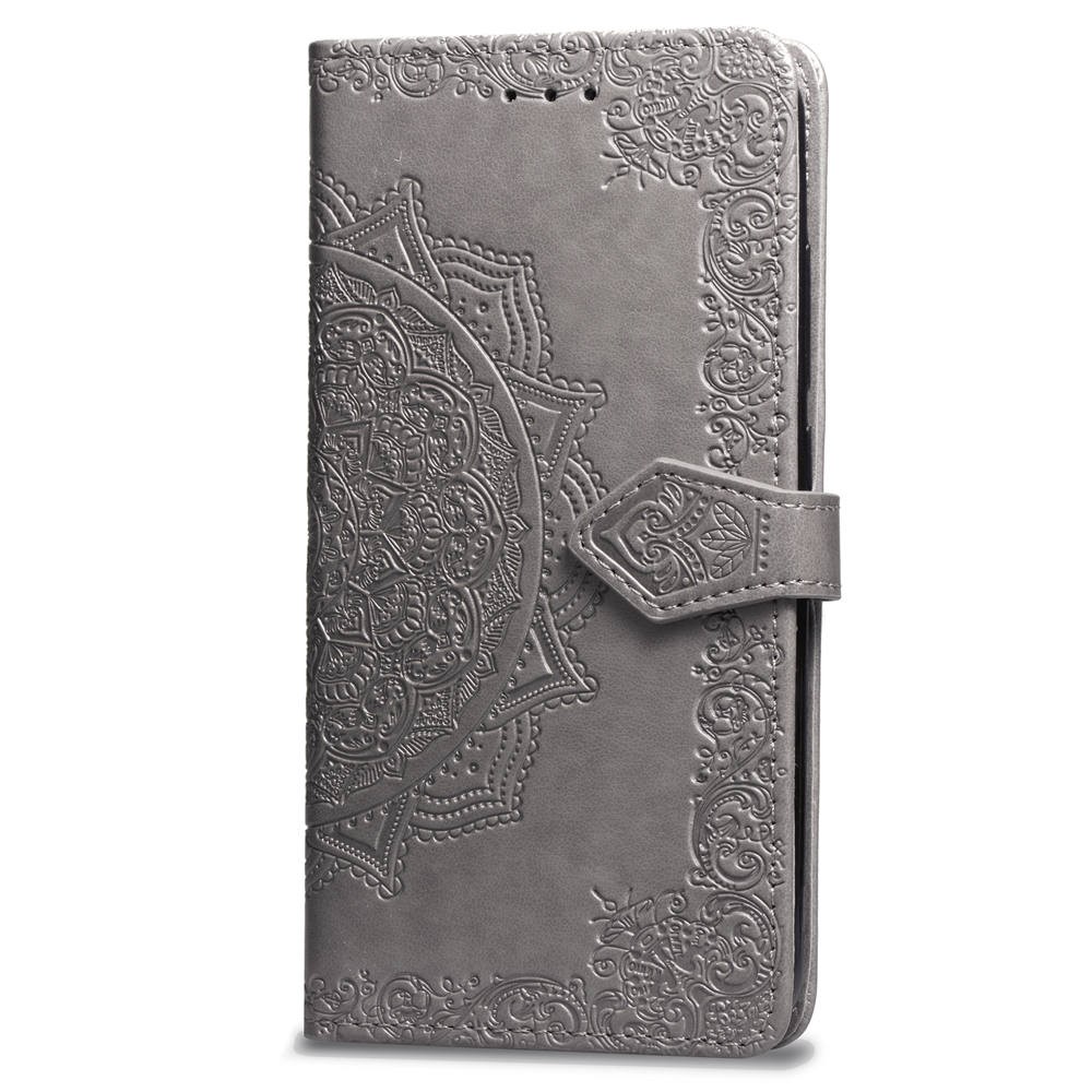  iPhone 7/8/SE (2020/2022) - Mandala Läder Fodral - Grå