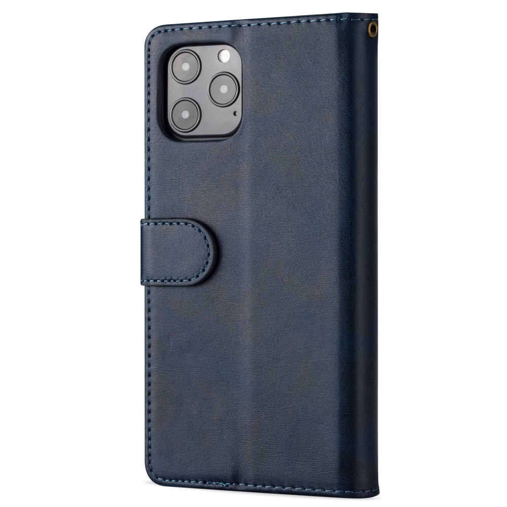  iPhone 12 / 12 Pro - Multifunktionellt Läder Fodral - Blå