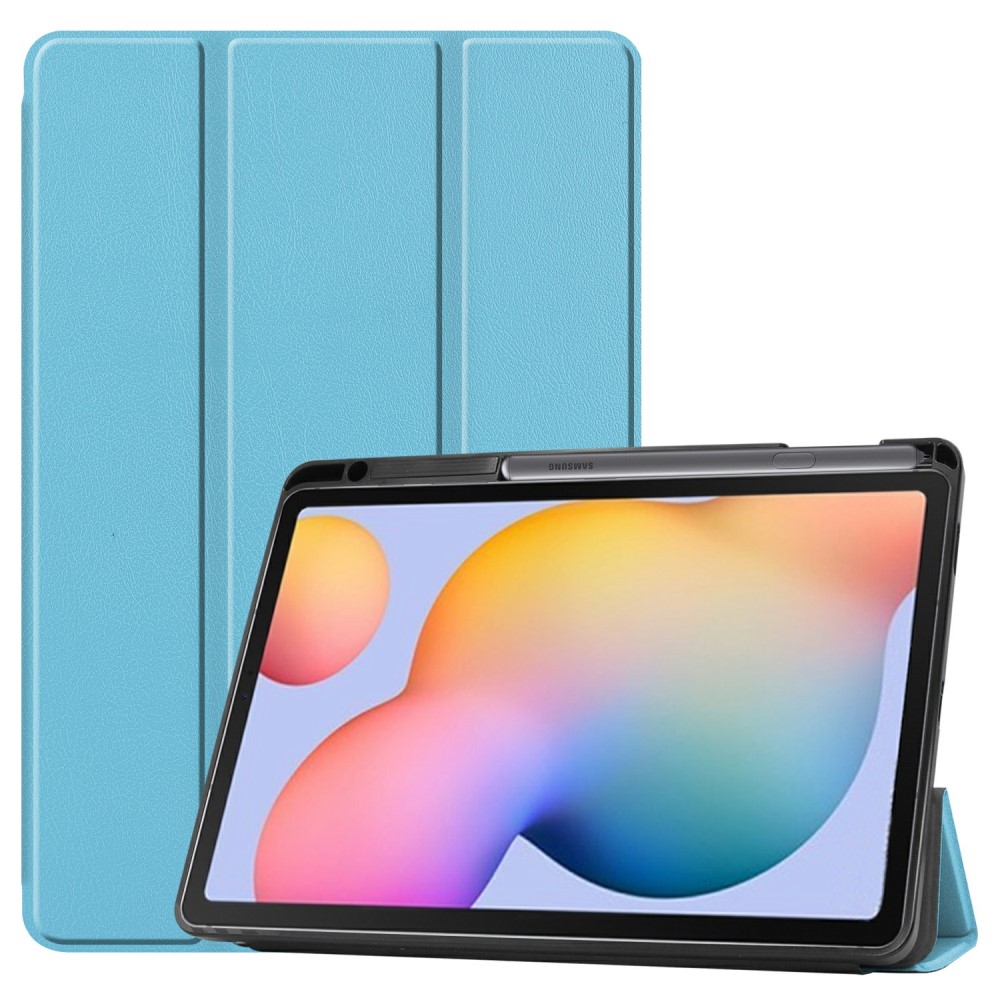  Samsung Galaxy Tab S6 Lite - Tri-Fold Fodral Med Pennhållare - Blå
