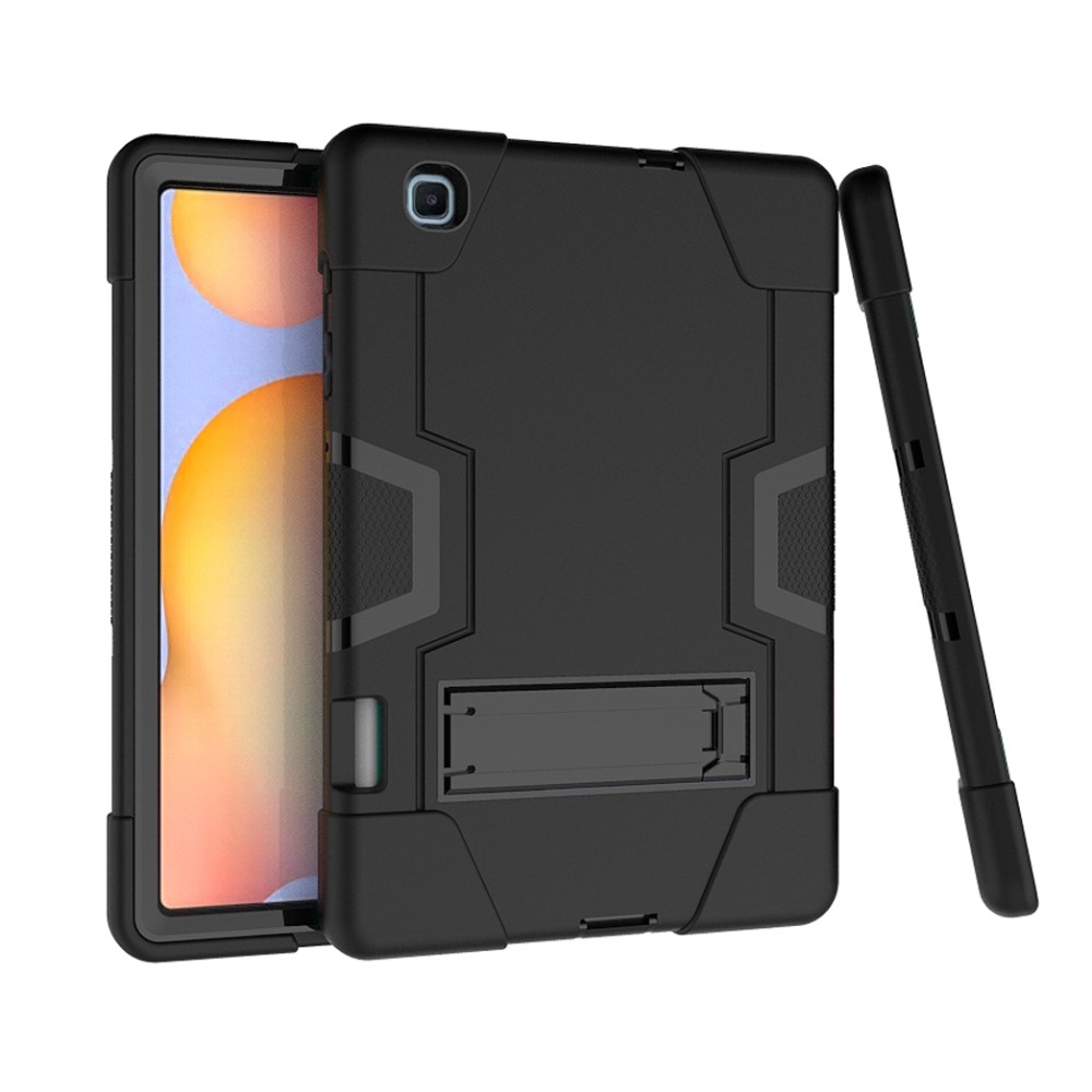  Samsung Galaxy Tab S6 Lite - Shockproof Hybrid Skal Med Kickstand - Svart