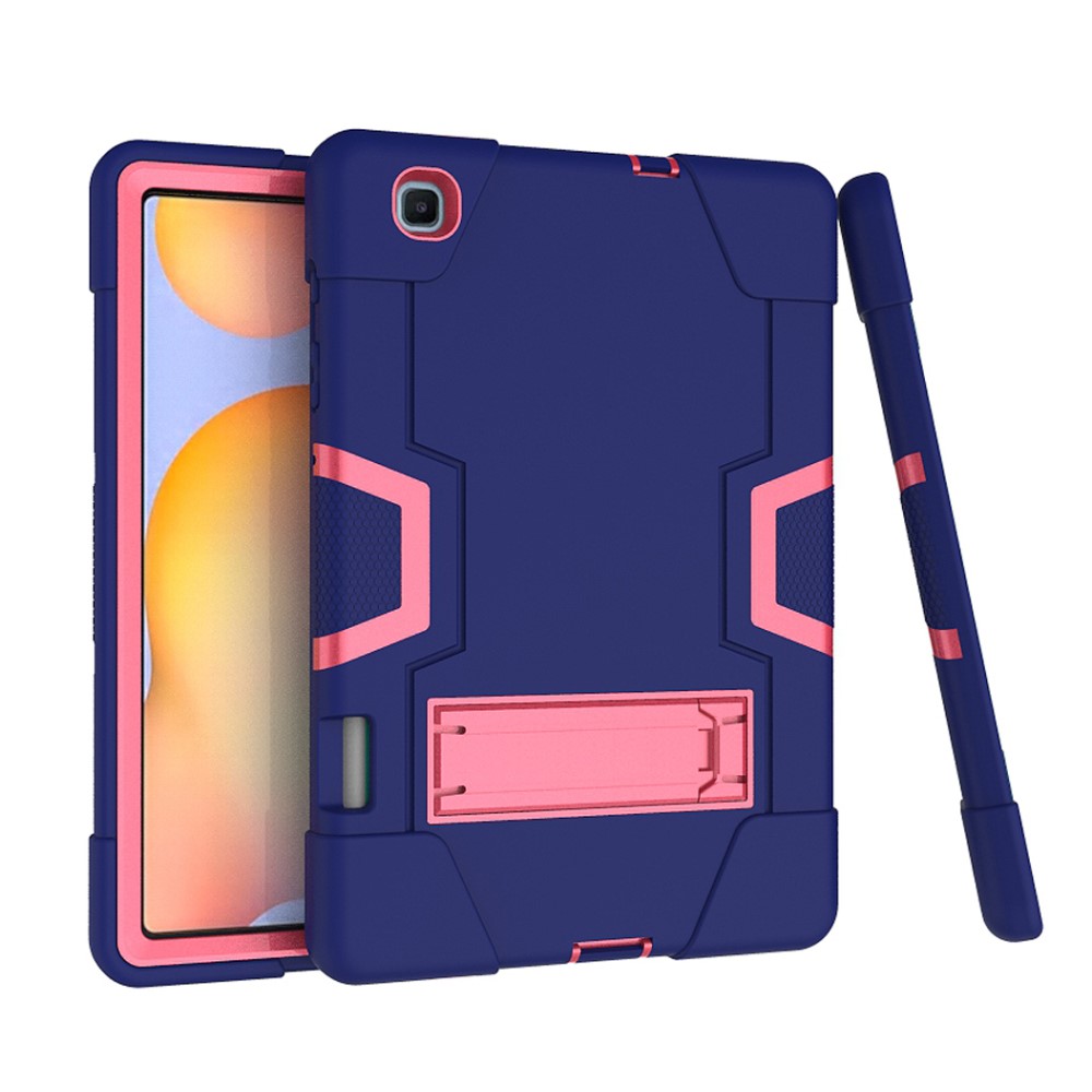  Samsung Galaxy Tab S6 Lite - Shockproof Hybrid Skal Med Kickstand - Blå/Rosa