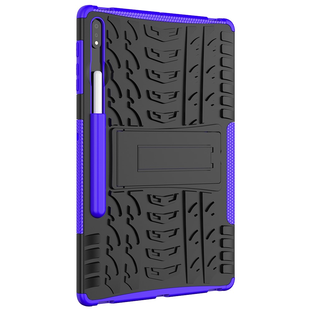  Samsung Galaxy Tab S7 Plus / Tab S8 Plus Skal Rugged Kickstand Armor Lila