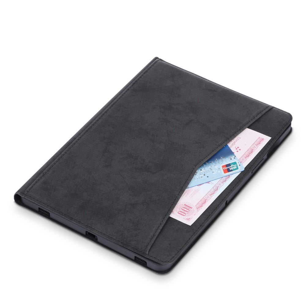  Samsung Galaxy Tab S7 / Tab S8 - Fodral Med Frontficka Och Pennhållare - Svart