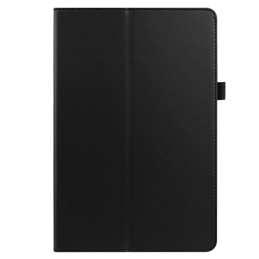  Samsung Galaxy Tab S7 Plus / Tab S8 Plus Litchi Läder Fodral Svart