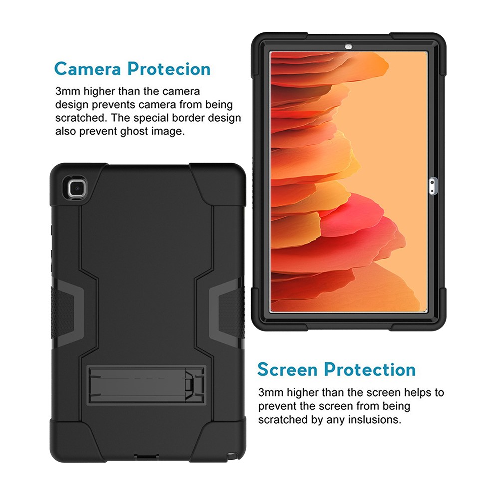  Samsung Galaxy Tab A7 10.4 Skal Shockproof Hybrid Med Kickstand Svart