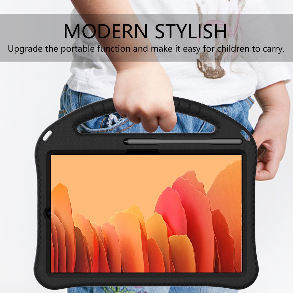  Samsung Galaxy Tab A7 10.4 Skal Eva Med Kickstand För Barn Svart