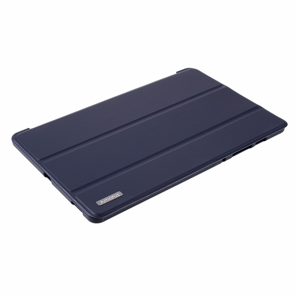 AMORUS Samsung Galaxy Tab S6 Lite - AMORUS Tri-Fold Fodral - Mörk Blå