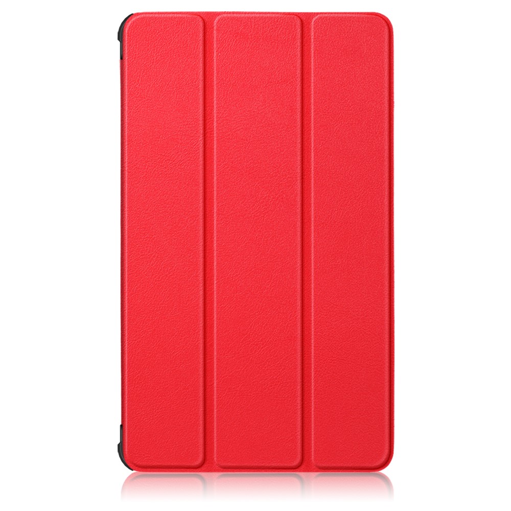  Samsung Galaxy Tab A7 Lite 8.7 - Tri-Fold Läder Fodral - Röd