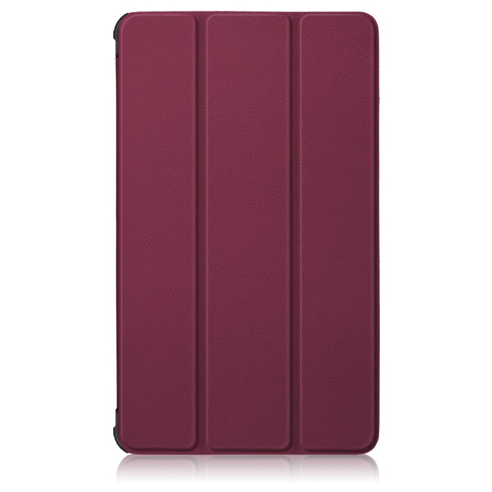  Samsung Galaxy Tab A7 Lite 8.7 - Tri-Fold Läder Fodral - Vinröd