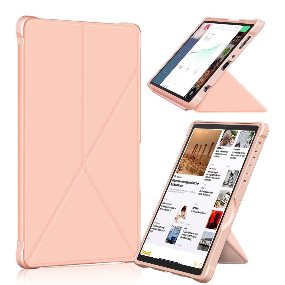  Samsung Galaxy Tab A7 Lite 8.7 - Origami Case Stand Fodral - Roséguld