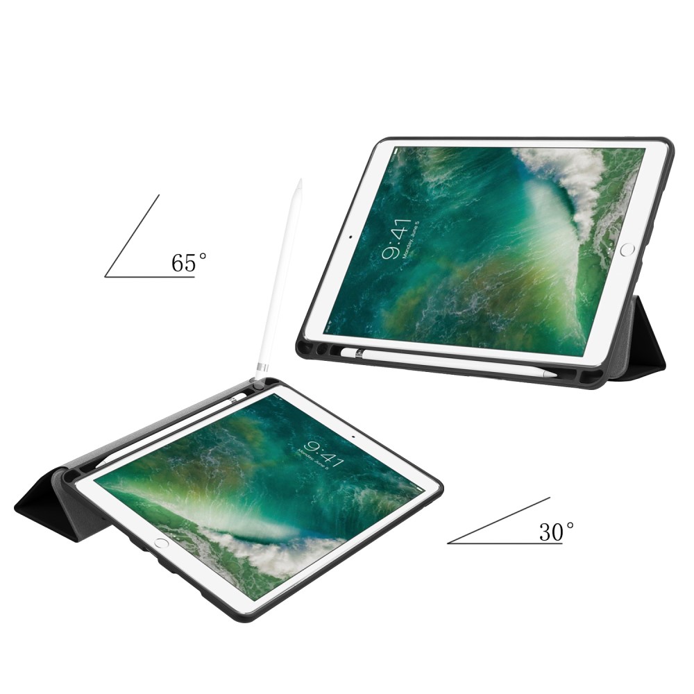 iPad Air (2019) / Pro 10.5 (2017) - Tri-Fold Fodral Med Pennhållare - Svart