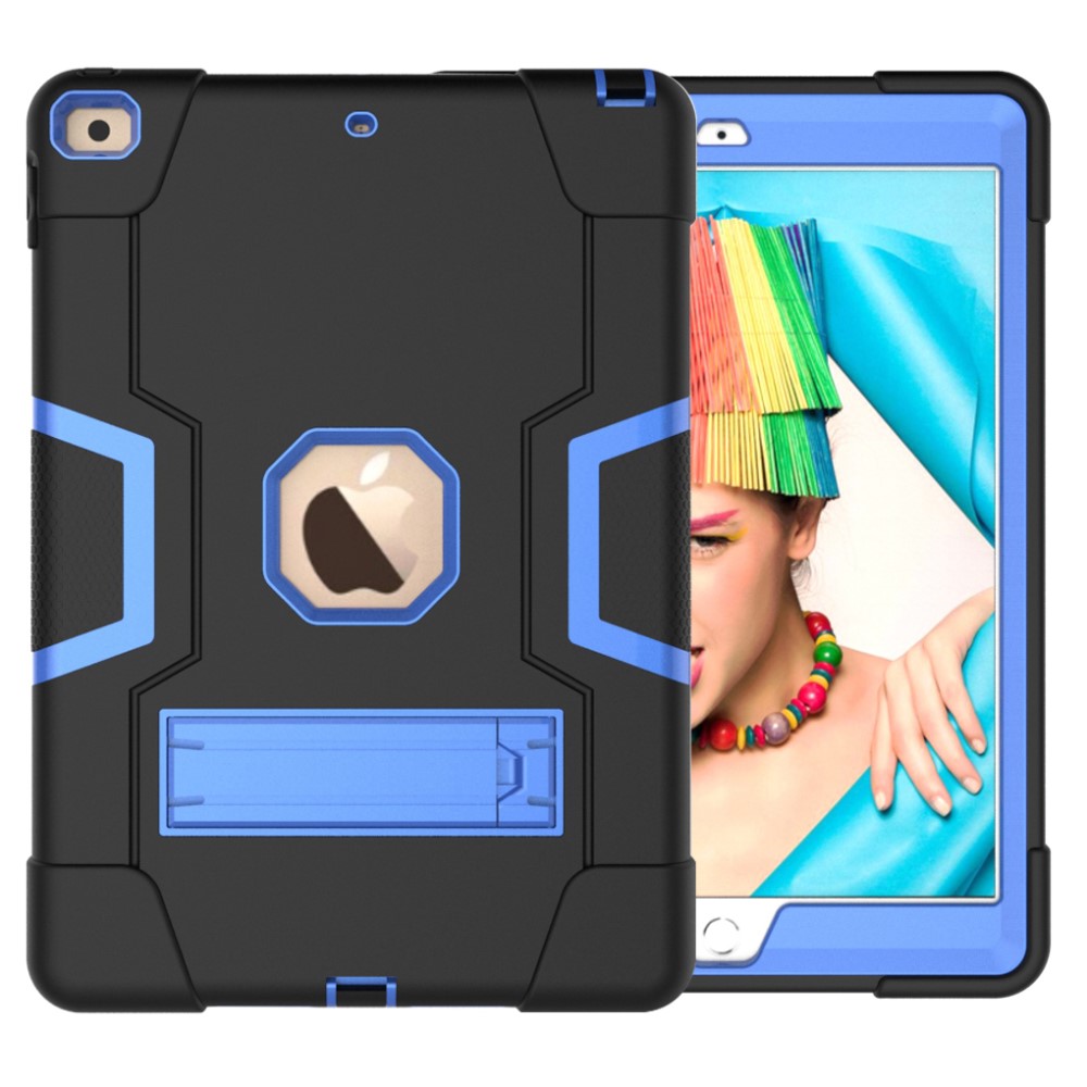  iPad 10.2 2019/2020/2021 Shockproof Hybrid Skal Med Kickstand Svart/Blå