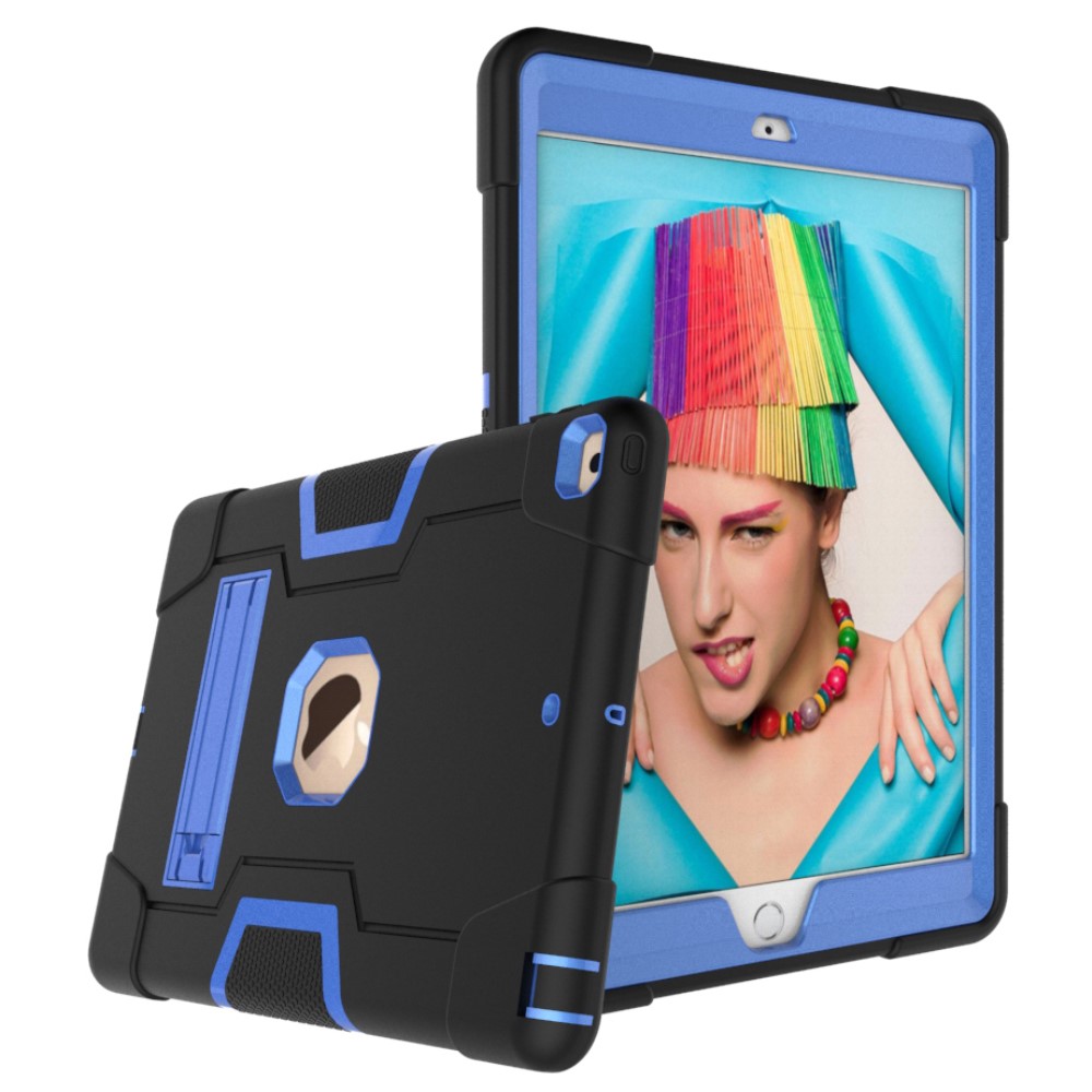  iPad 10.2 2019/2020/2021 Shockproof Hybrid Skal Med Kickstand Svart/Blå