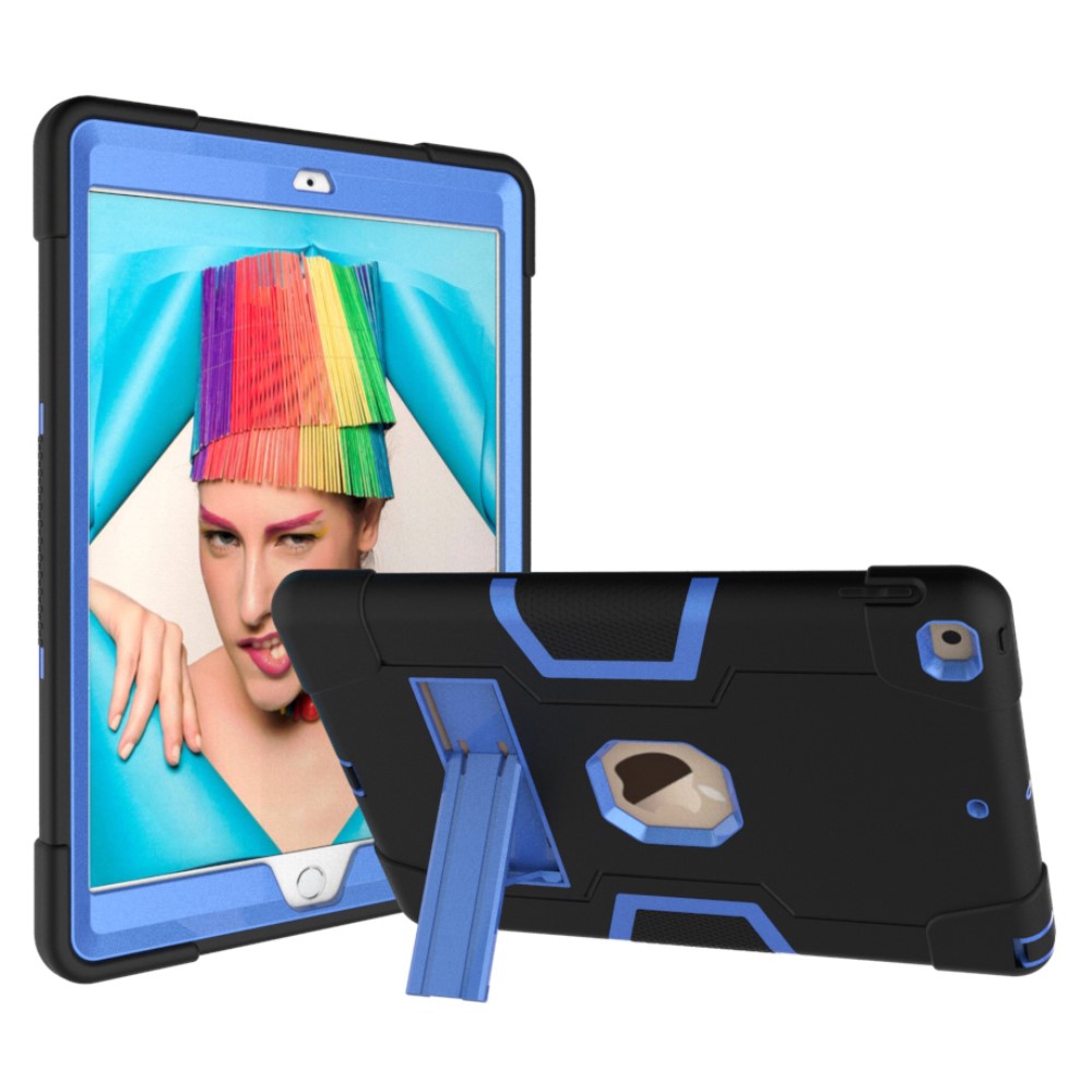  iPad 10.2 2019/2020/2021 Shockproof Hybrid Skal Med Kickstand Svart/Blå