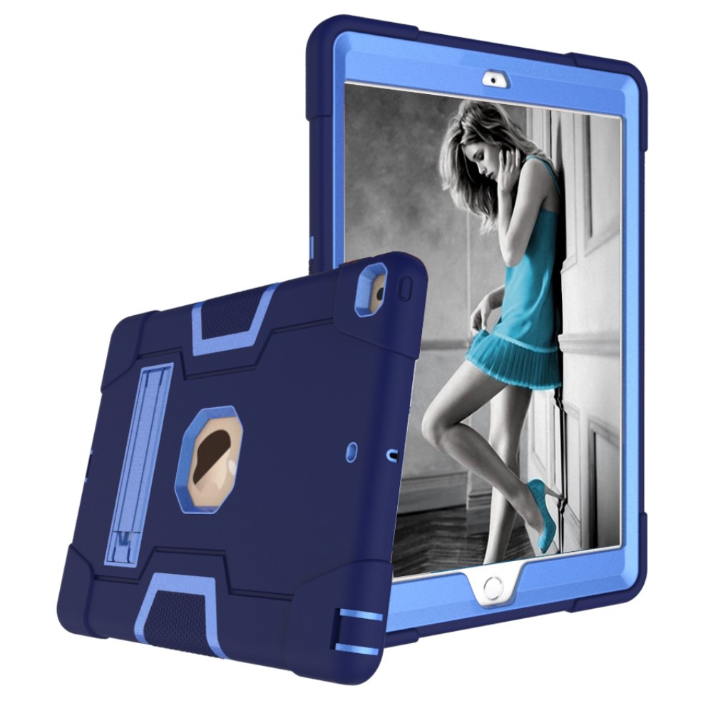  iPad 10.2 2019/2020/2021 Shockproof Hybrid Skal Med Kickstand Mörk Blå/Blå