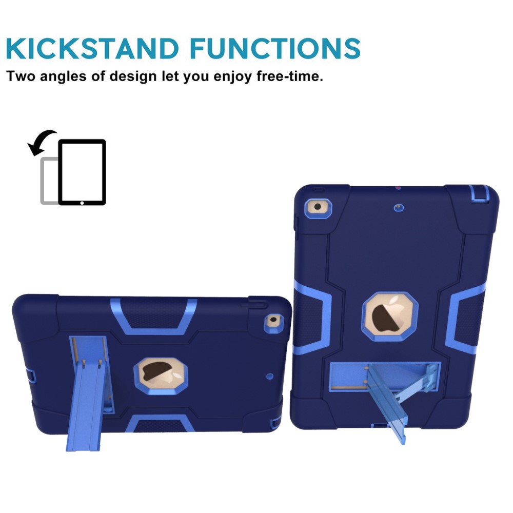  iPad 10.2 2019/2020/2021 Shockproof Hybrid Skal Med Kickstand Mörk Blå/Blå