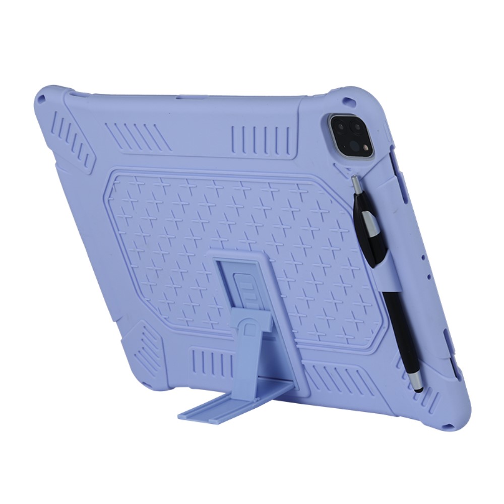  iPad Pro 12.9 (2018/2020/2021) - Hybrid Skal Kickstand Och Rem - Lila