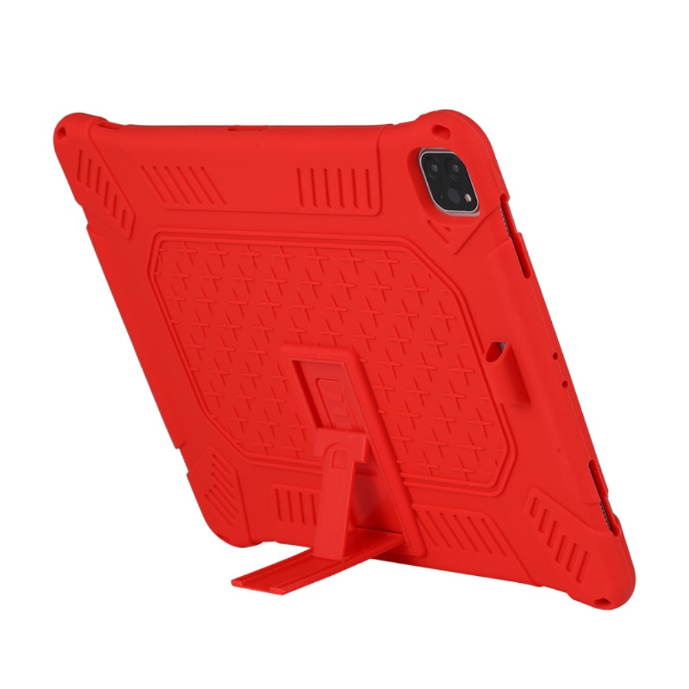  iPad Pro 12.9 (2018/2020/2021) - Hybrid Skal Kickstand Och Rem - Röd