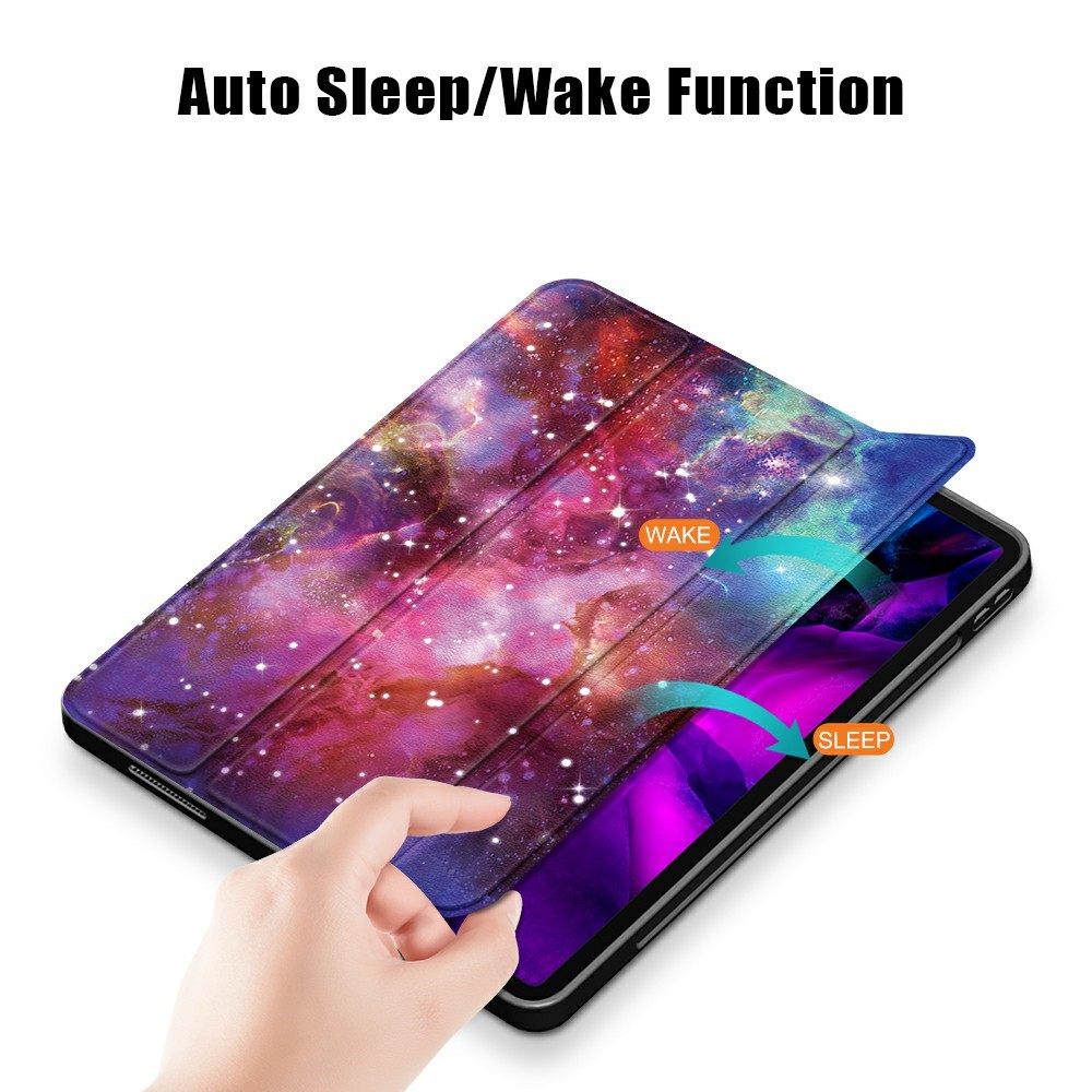  iPad Pro 12.9 (2020/2021) - Tri-Fold Fodral Med Pennhållare - Cosmic Space