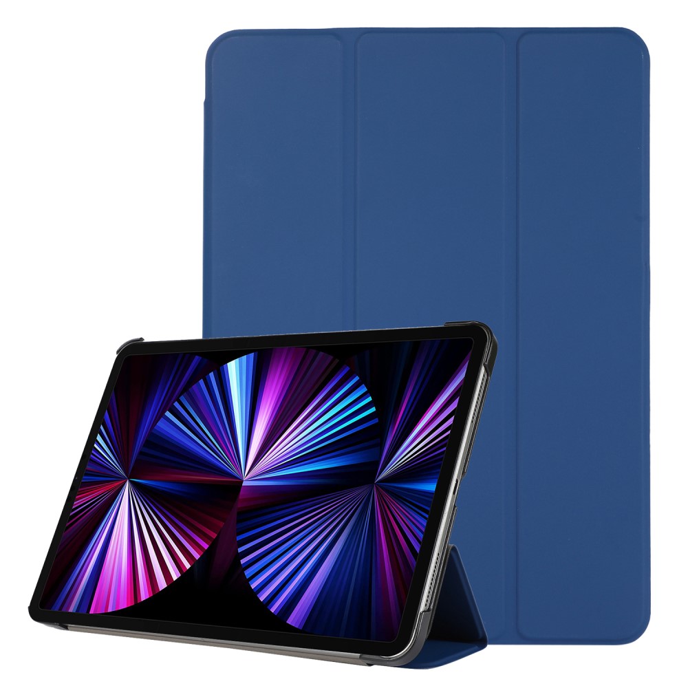  iPad Pro 11 (2018/2020/2021) - Tri-Fold Läder Fodral - Mörk Blå