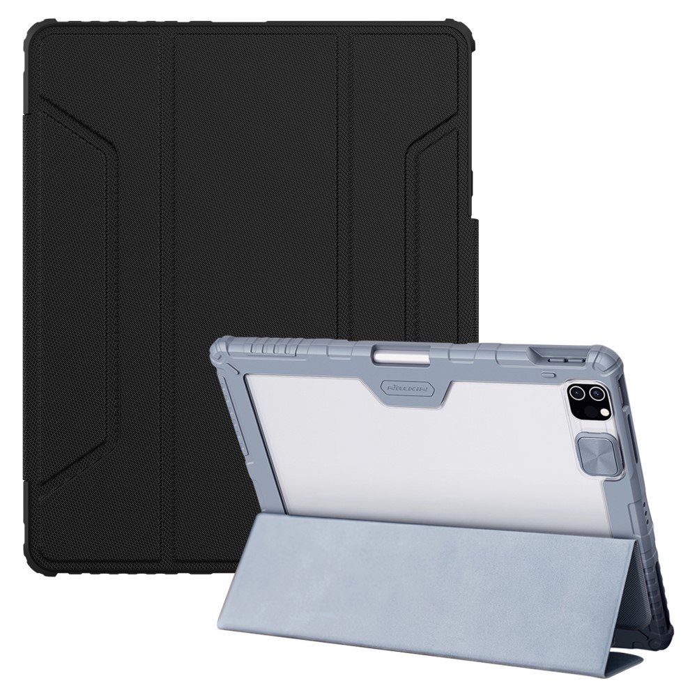 NILLKIN iPad Pro 12.9 (2020/2021) - NILLKIN CamShield Shockproof Tri-Fold Fodral - Svart