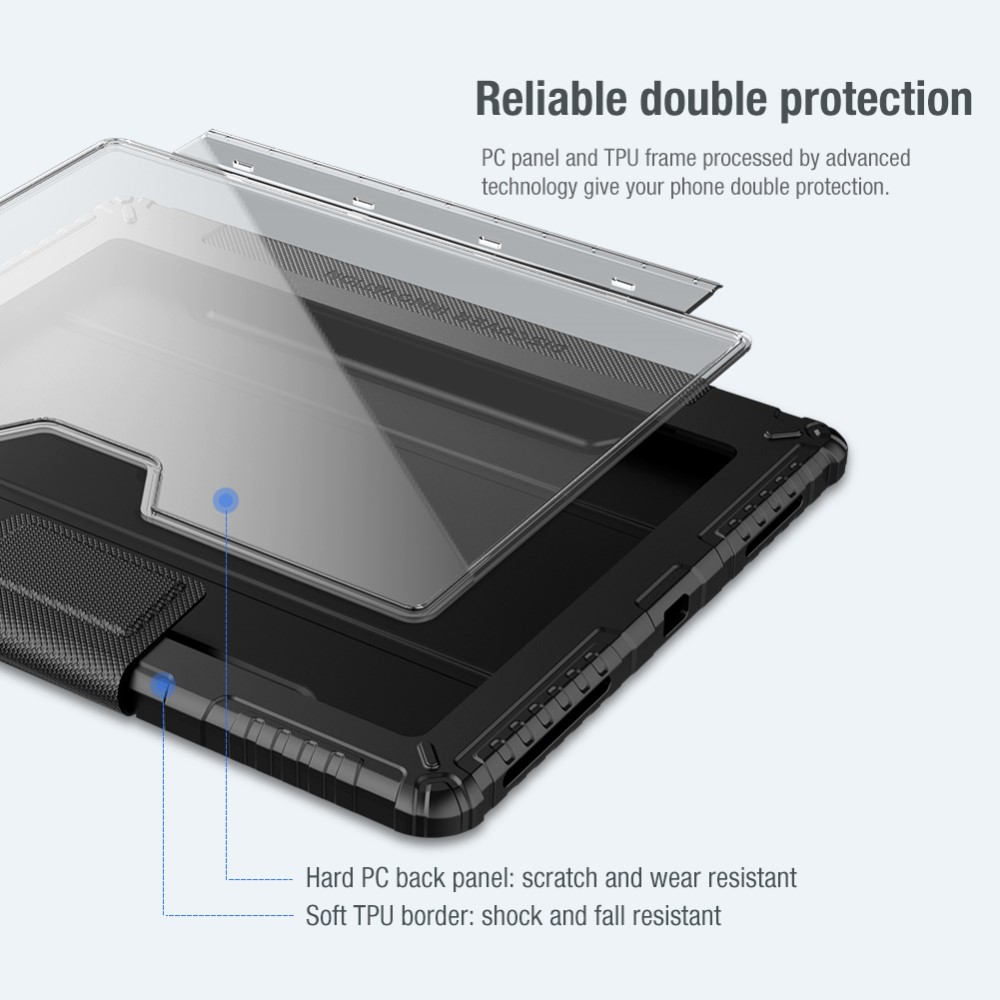 NILLKIN iPad Pro 12.9 (2020/2021) - NILLKIN CamShield Shockproof Tri-Fold Fodral - Svart