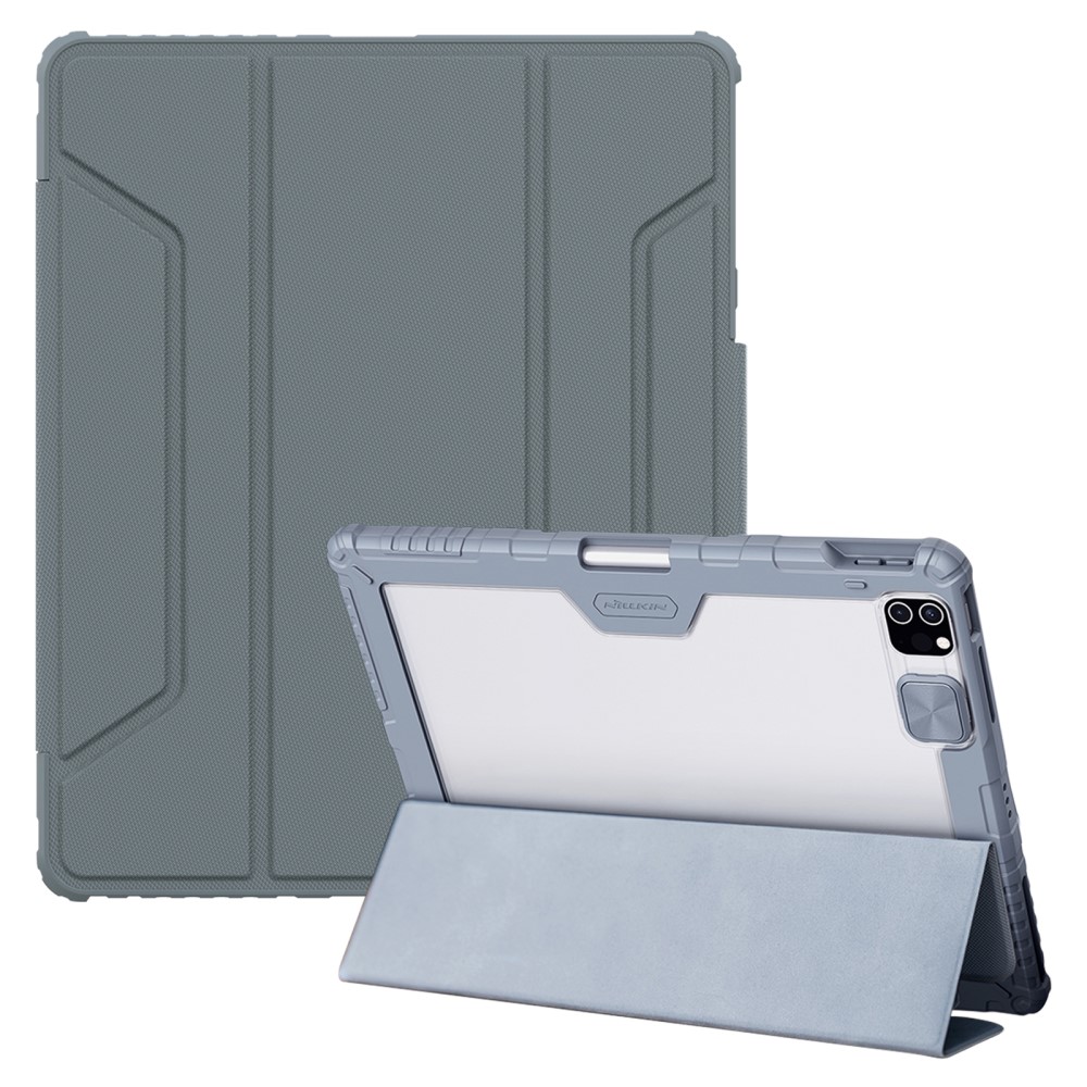 NILLKIN iPad Pro 12.9 (2020/2021) - NILLKIN CamShield Shockproof Tri-Fold Fodral - Grå