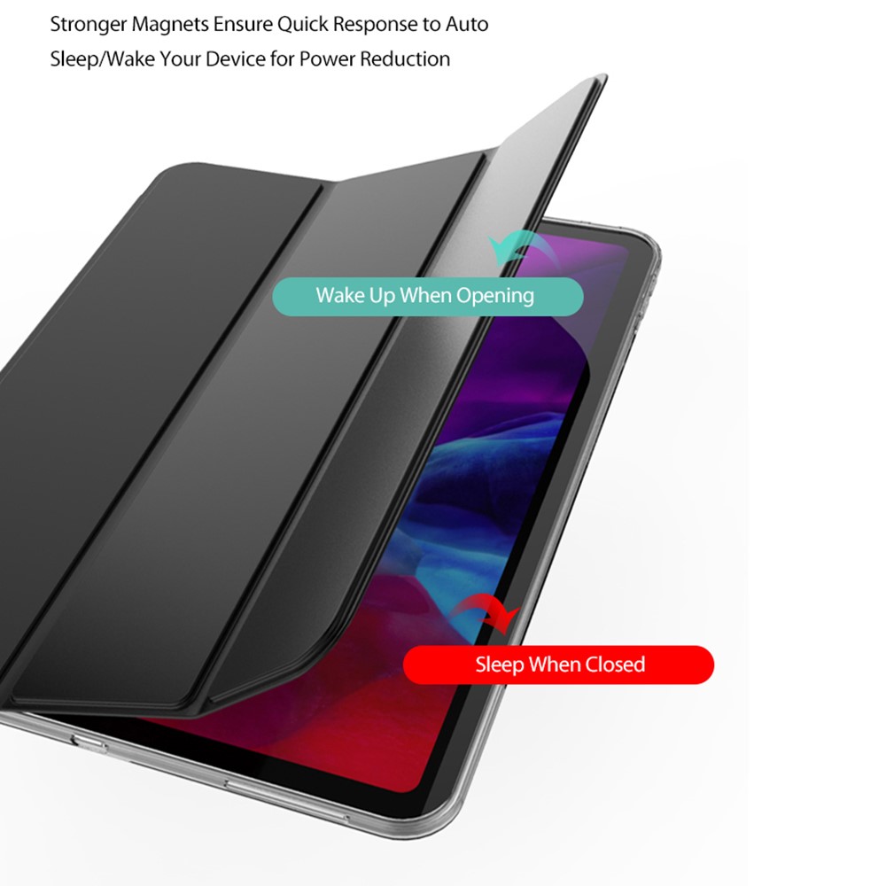 iPad Pro 11 (2021) - Tri-Fold Läder Fodral - Mörk Blå