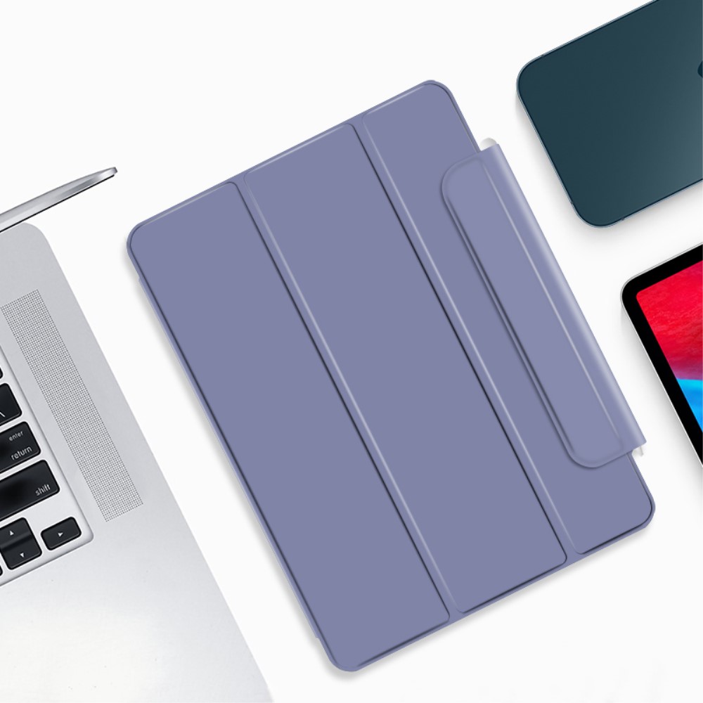  iPad Pro 12.9 (2018/2020/2021) - Solid Tri-Fold Fodral - Lila