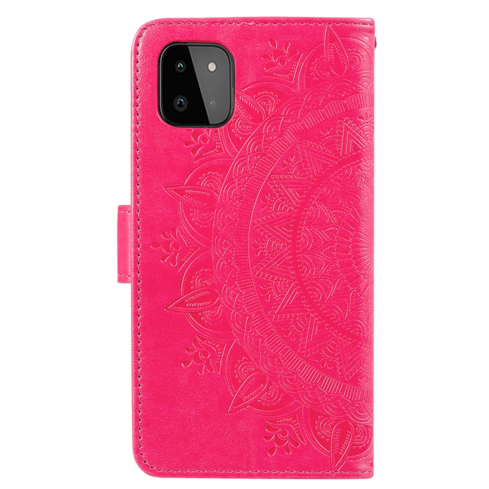  Samsung Galaxy A22 5G - Mandala Läder Fodral - Rosa