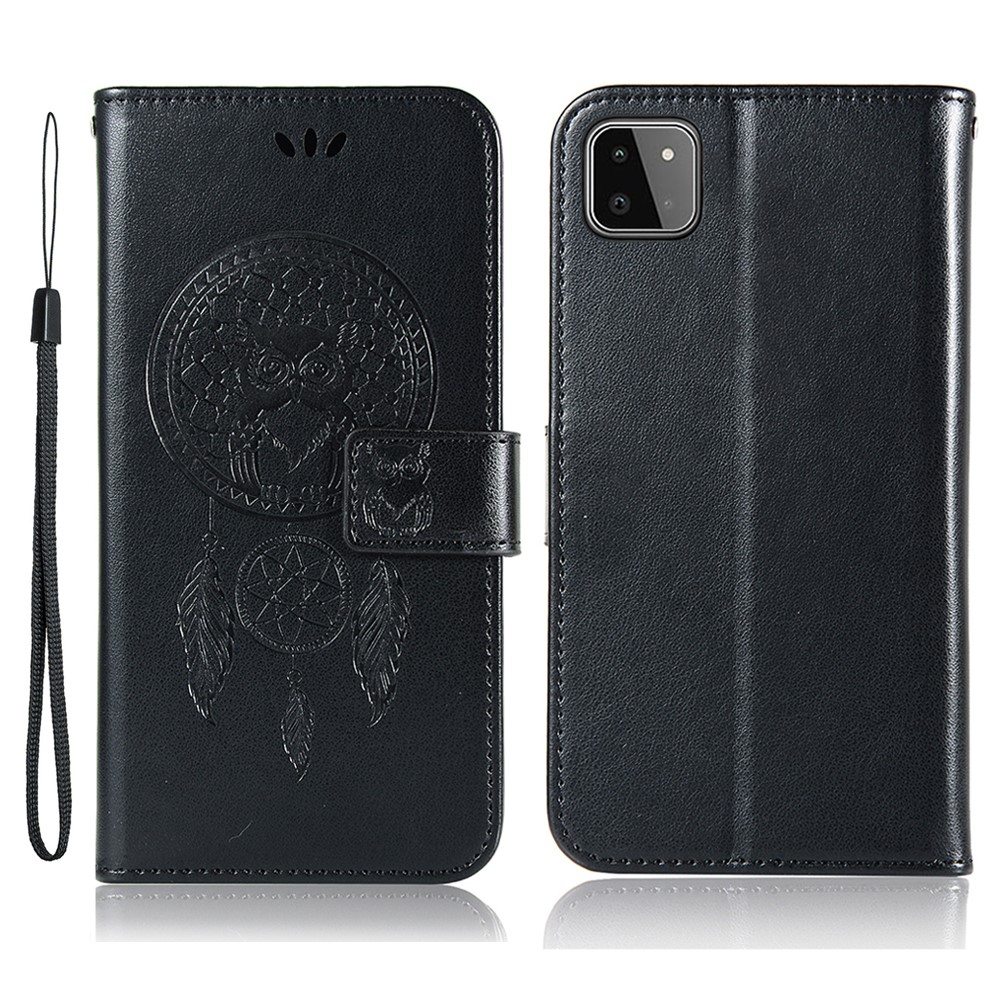  Samsung Galaxy A22 5G - Owl Dream Catcher Fodral - Svart