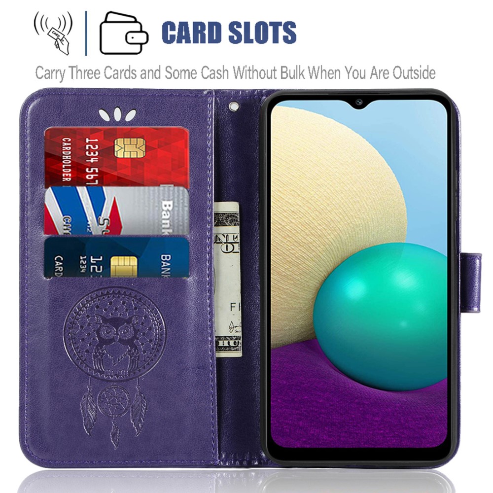  Samsung Galaxy A22 5G - Owl Dream Catcher Fodral - Lila
