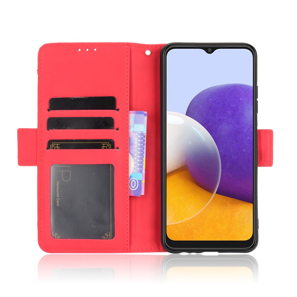  Samsung Galaxy A22 5G - Fodral Med Avtagbart Kortfodral - Röd