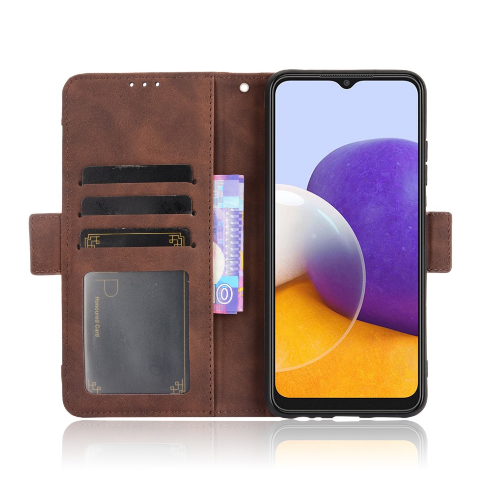  Samsung Galaxy A22 5G - Fodral Med Avtagbart Kortfodral - Brun