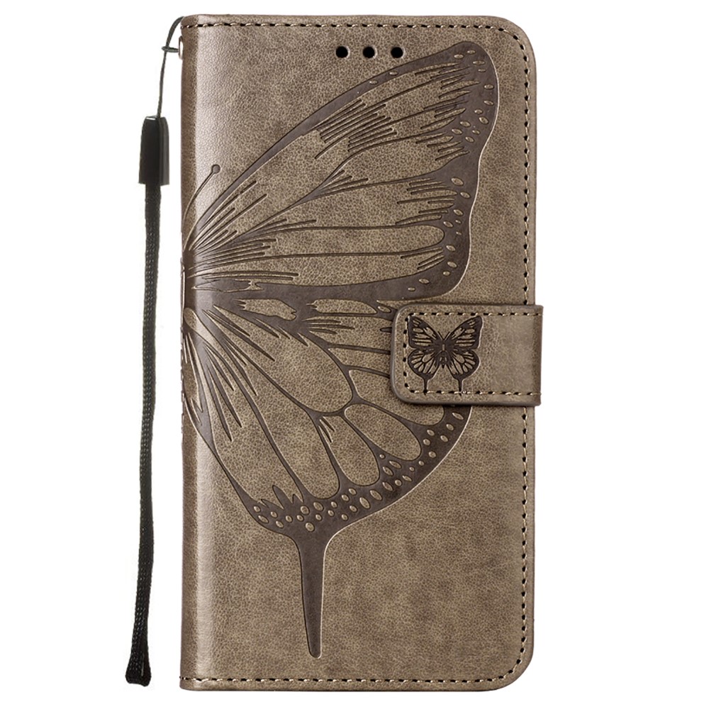  Samsung Galaxy A22 5G - Butterfly Plånboksfodral - Grå