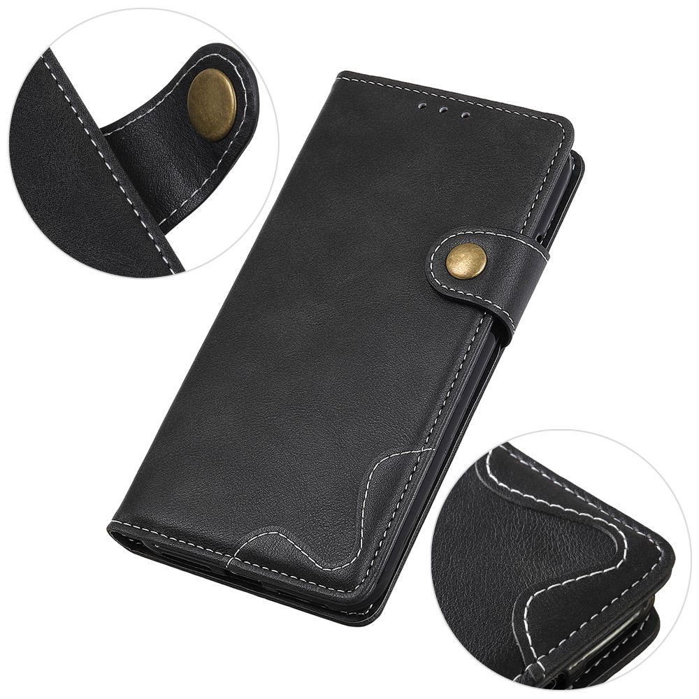  Sony Xperia 10 III - S-Line Läder Fodral - Svart
