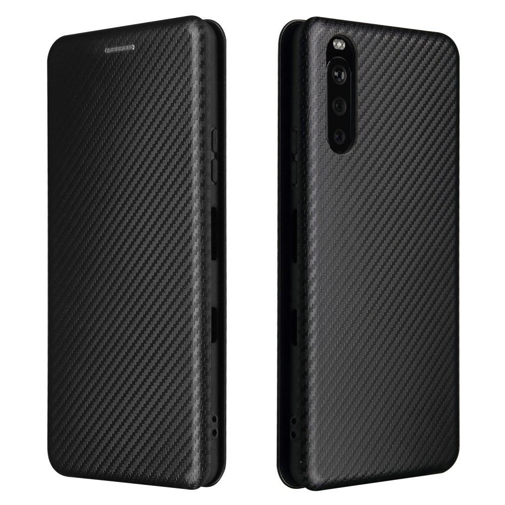  Sony Xperia 10 III - Kolfiber Textur Fodral - Svart