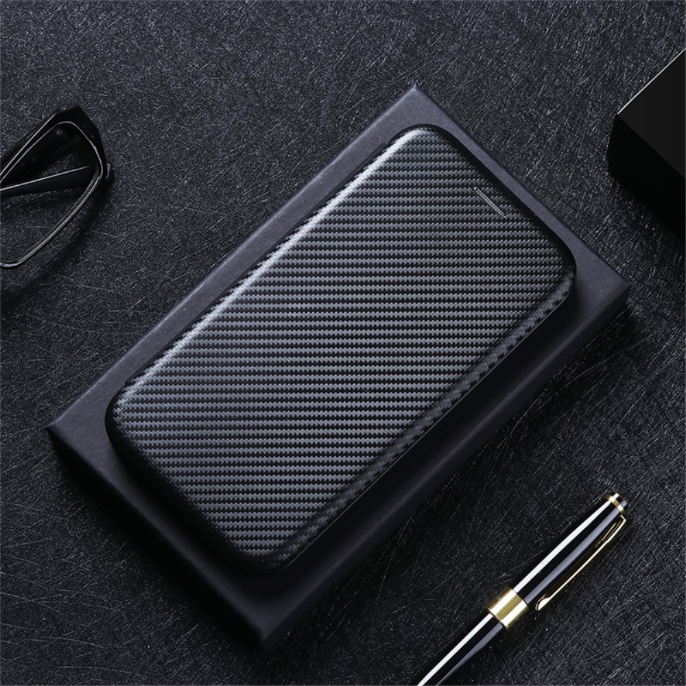  Sony Xperia 10 III - Kolfiber Textur Fodral - Svart