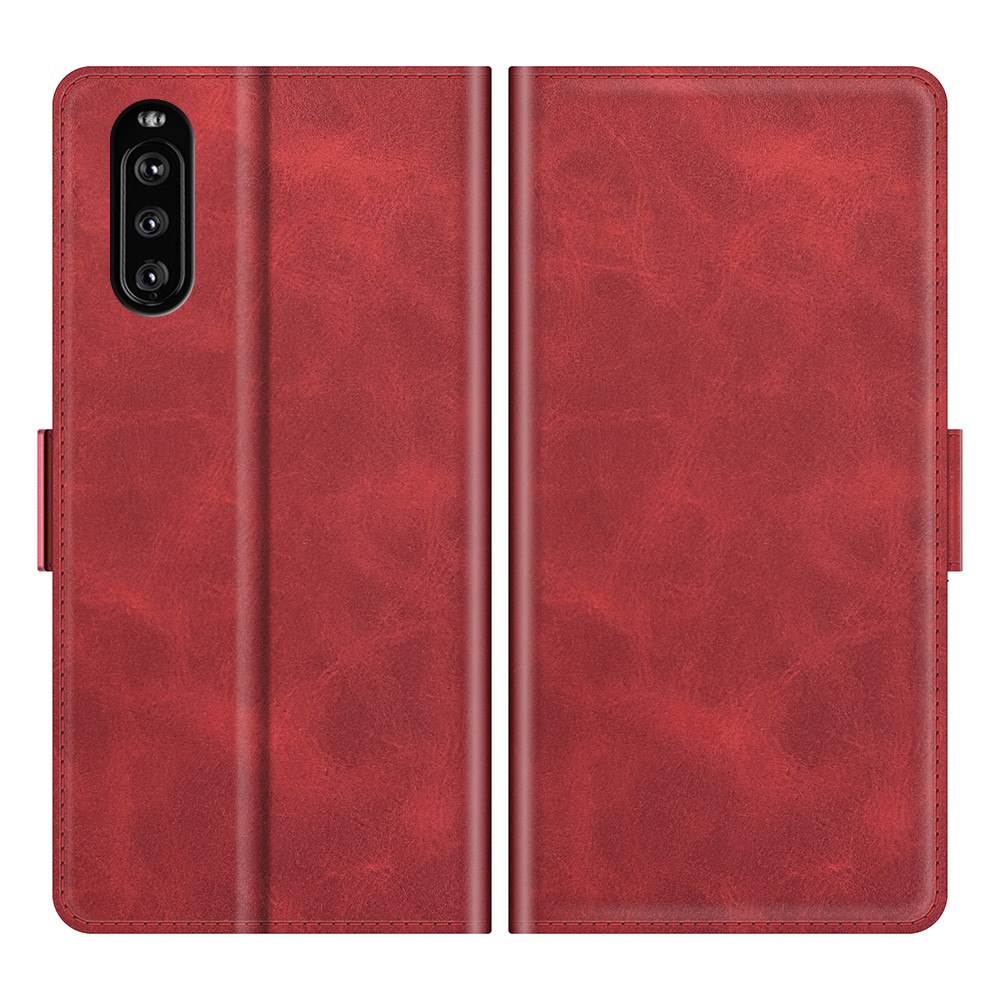  Sony Xperia 10 III - Fodral Med Magnetisk Stängning - Röd